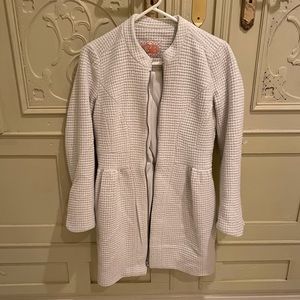 Gianni Bini white zip up wool winter coat